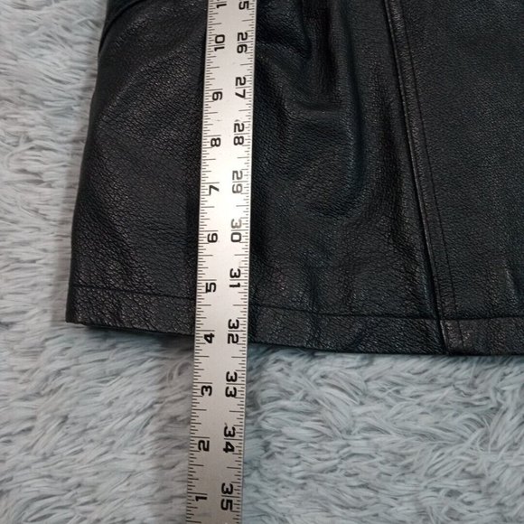 Wilsons Womens Jacket Coat Leather Black XS Thinsulate Snap Up Pockets Floral‎ - Picture 15 of 16